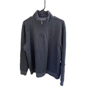 Faherty 1/4 Zip Pullover Sweater Men's XL Heather Blue
